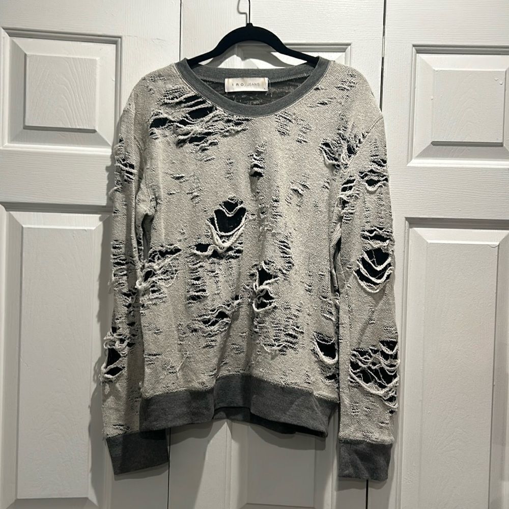 IRO Jeans Gray Sweatshirt, Size Large